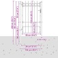 vidaXL Πύλη Φράχτη HORST 100 x 150 cm Μέταλλο Μαύρο Κλειδώσιμο