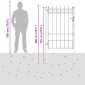 vidaXL Πύλη Φράχτη HORST 100 x 150 cm Μέταλλο Μαύρο Κλειδώσιμο