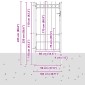 vidaXL Πύλη Φράχτη HORST 100 x 175 cm Μέταλλο Μαύρο Κλειδώσιμο