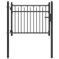 vidaXL Πύλη Φράχτη BAARLO 100 x 75 cm Μέταλλο Μαύρο Κλειδώσιμο