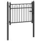 vidaXL Πύλη Φράχτη BAARLO 100 x 75 cm Μέταλλο Μαύρο Κλειδώσιμο