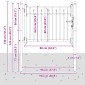 vidaXL Πύλη Φράχτη BAARLO 100 x 75 cm Μέταλλο Μαύρο Κλειδώσιμο