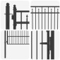 vidaXL Πύλη Φράχτη BAARLO 100 x 125 cm Μέταλλο Μαύρο Κλειδώσιμο