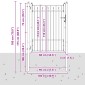 vidaXL Πύλη Φράχτη BAARLO 100 x 125 cm Μέταλλο Μαύρο Κλειδώσιμο