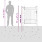 vidaXL Πύλη Φράχτη BAARLO 100 x 125 cm Μέταλλο Μαύρο Κλειδώσιμο