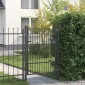 vidaXL Πύλη Φράχτη BAARLO 100 x 125 cm Μέταλλο Μαύρο Κλειδώσιμο