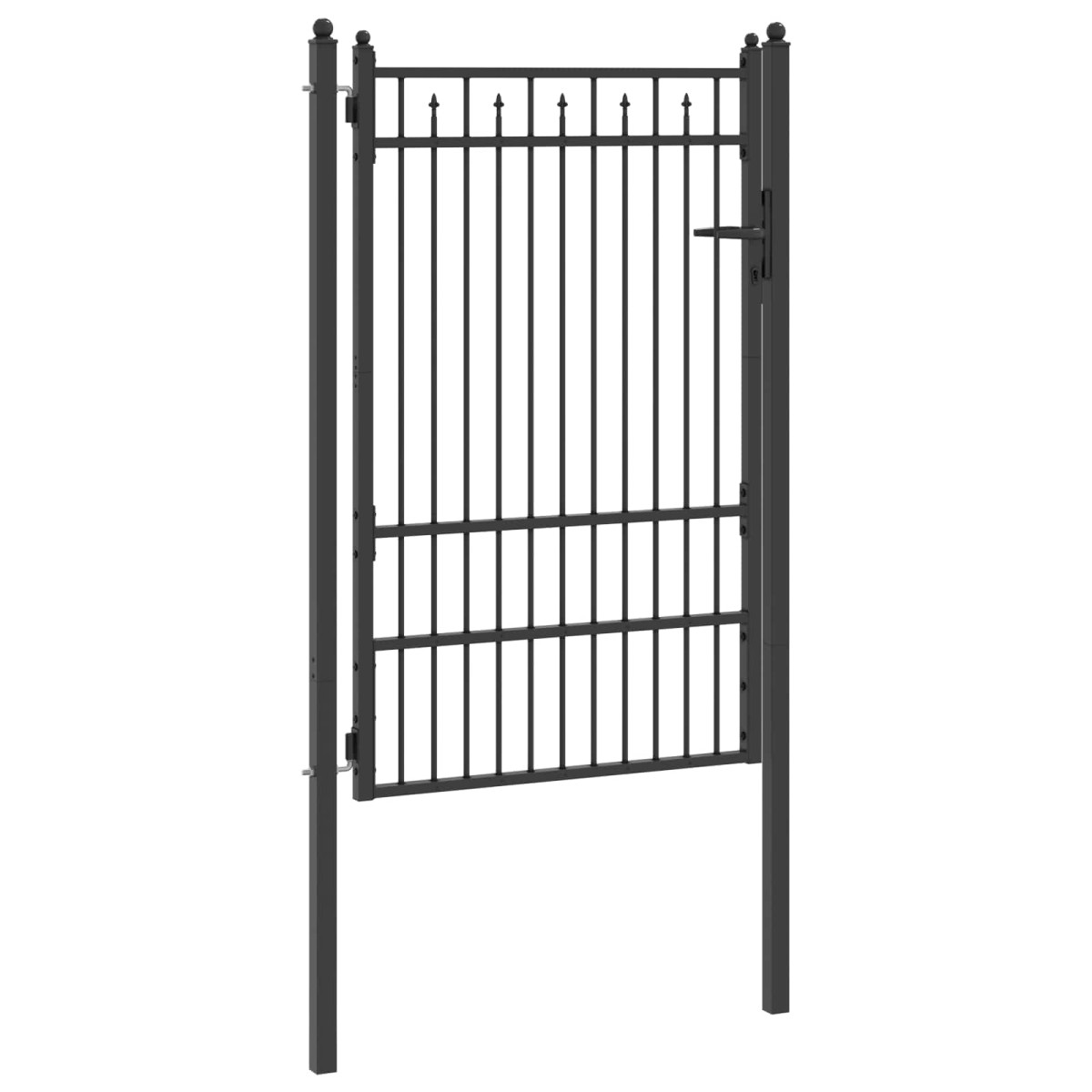 vidaXL Πύλη Φράχτη BAARLO 100 x 150 cm Μέταλλο Μαύρο Κλειδώσιμο