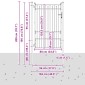 vidaXL Πύλη Φράχτη BAARLO 100 x 150 cm Μέταλλο Μαύρο Κλειδώσιμο
