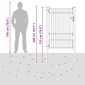 vidaXL Πύλη Φράχτη BAARLO 100 x 150 cm Μέταλλο Μαύρο Κλειδώσιμο