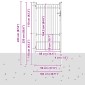 vidaXL Πύλη Φράχτη BAARLO 100 x 175 cm Μέταλλο Μαύρο Κλειδώσιμο