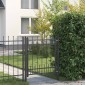 vidaXL Πύλη Φράχτη HORST Ατσάλι Μαύρο Κλειδώσιμο