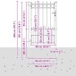 vidaXL Πύλη Φράχτη HORST Ατσάλι Μαύρο Κλειδώσιμο
