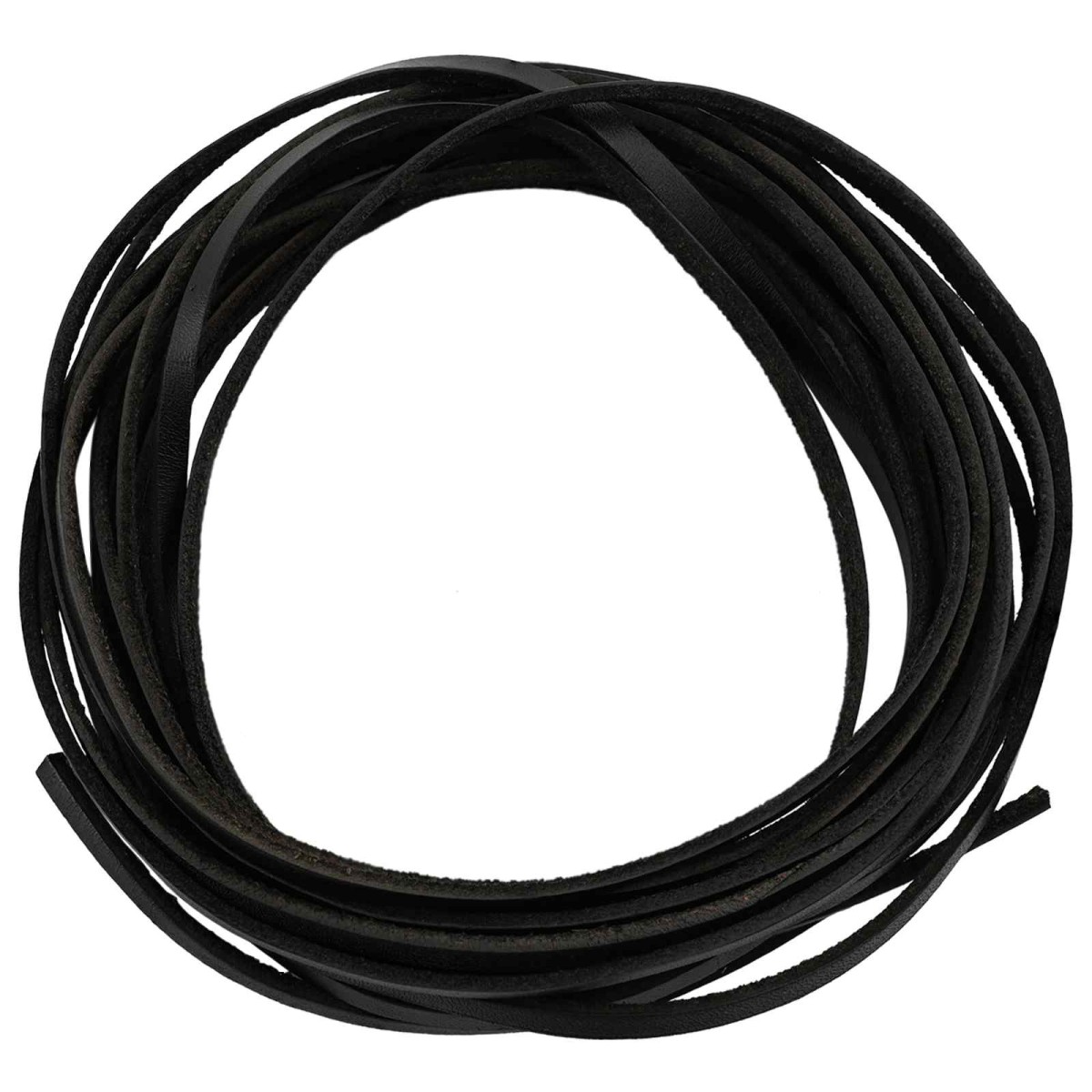 vidaXL Δερμάτινο Λουρί 1 Μαύρο 200 x 0,3 εκ. Δέρμα