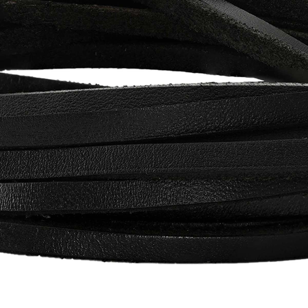 vidaXL Δερμάτινο Λουρί 1 Μαύρο 500 x 0,3 εκ. Δέρμα