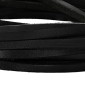 vidaXL Δερμάτινο Λουρί 1 Μαύρο 500 x 0,4 εκ. Δέρμα