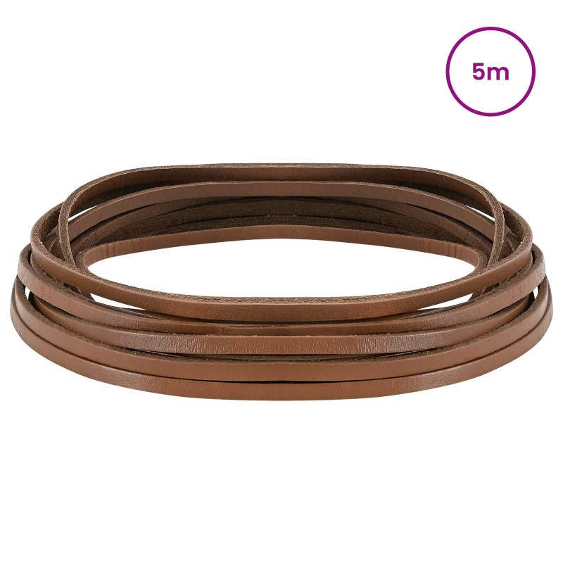 vidaXL Δερμάτινο Λουρί 1 Καφέ 500 x 0,3 εκ. Δέρμα
