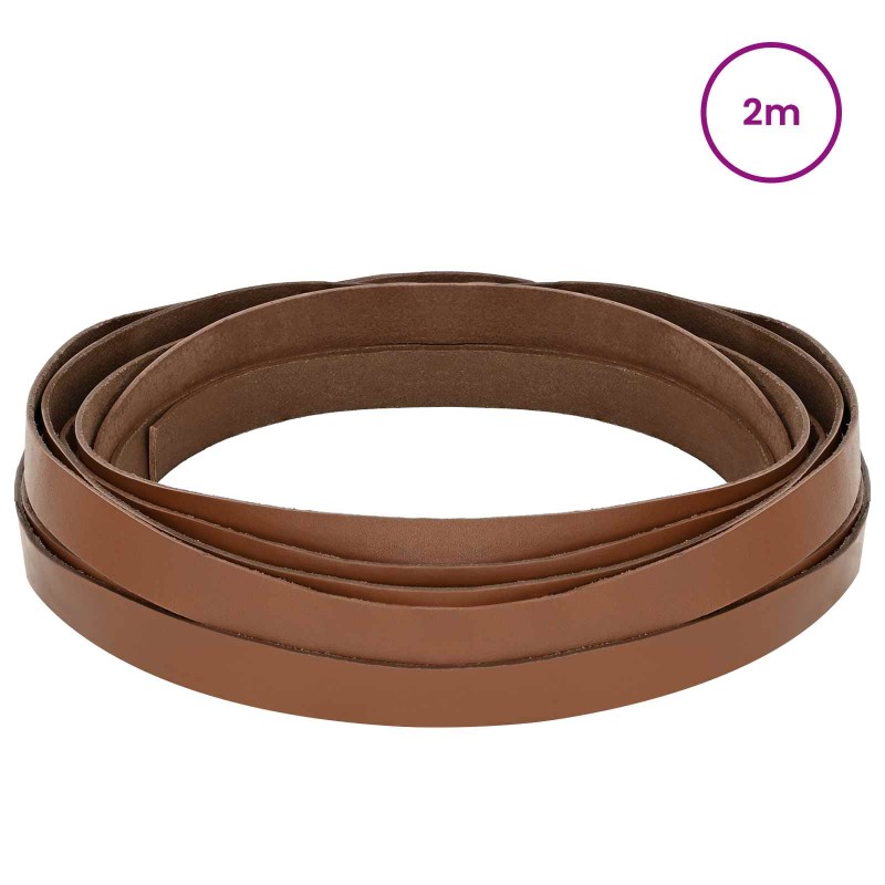 vidaXL Δερμάτινο Λουρί 1 Καφέ 200 x 1,5 εκ. Δέρμα