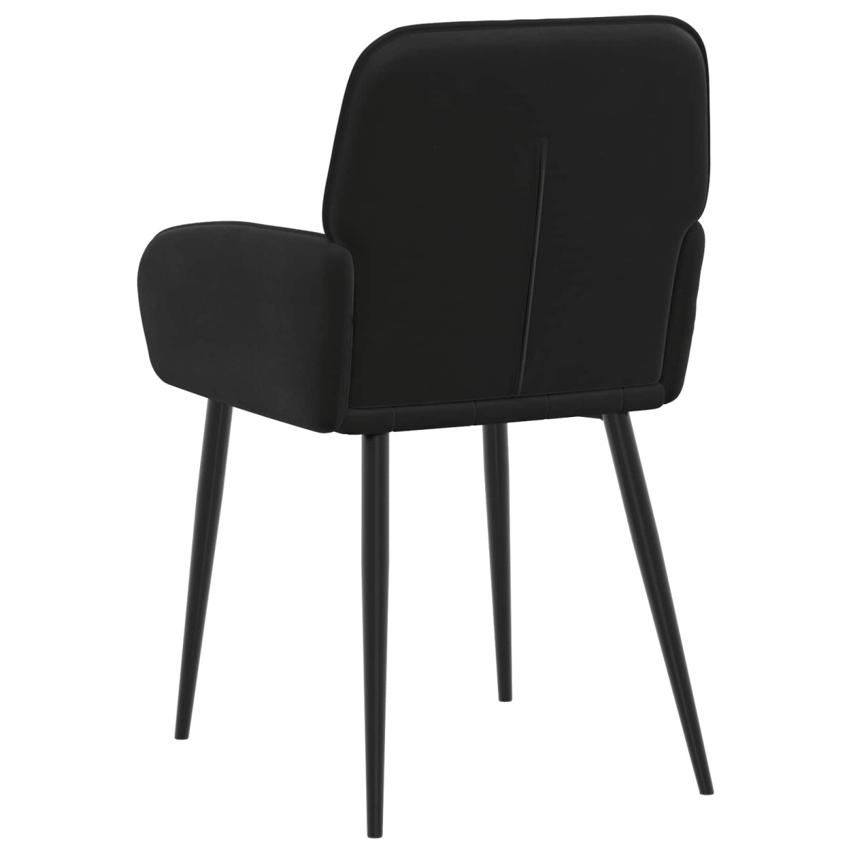vidaXL Καρέκλες φαγητού 2 τμχ. Βελούδο Μαύρο 57 x 50 x 85 εκ.