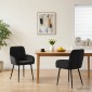 vidaXL Καρέκλες φαγητού 2 τμχ. Βελούδο Μαύρο 57 x 50 x 85 εκ.
