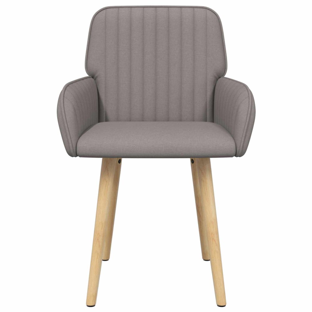 vidaXL Καρέκλες φαγητού 2 τμχ. Ύφασμα Taupe 56,5 x 50 x 87,5 εκ.