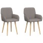 vidaXL Καρέκλες φαγητού 2 τμχ. Ύφασμα Taupe 56,5 x 50 x 87,5 εκ.