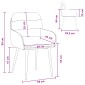vidaXL Καρέκλες φαγητού 2 τμχ. Βελούδο Κόκκινο 59 x 59,5 x 90 εκ