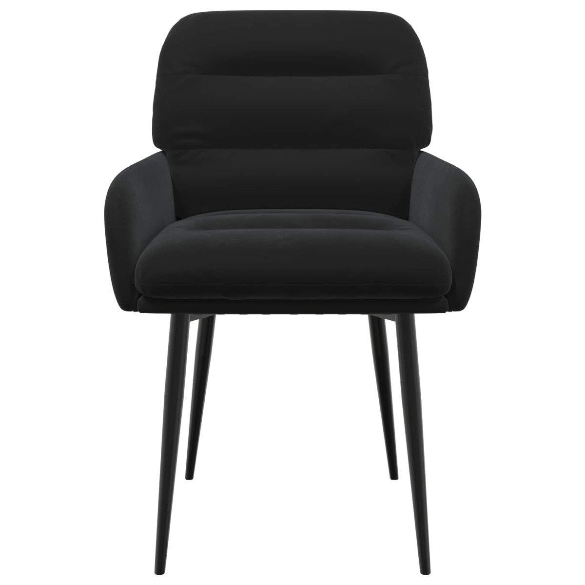 vidaXL Καρέκλες φαγητού 2 τμχ. Βελούδο Μαύρο 59 x 59,5 x 90 εκ