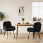 vidaXL Καρέκλες φαγητού 2 τμχ. Βελούδο Μαύρο 59 x 59,5 x 90 εκ
