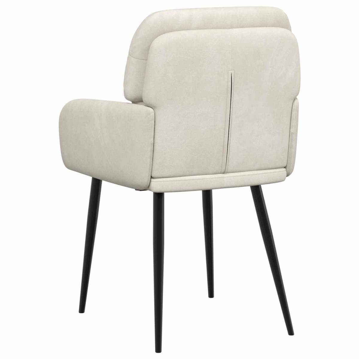 vidaXL Καρέκλες φαγητού 2 τμχ. Βελούδο Κρεμ 59 x 59,5 x 90 εκ