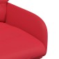 vidaXL Γυριστές καρέκλες φαγητού 2 τμχ. Τεχνητό Δέρμα Κόκκινο