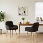 vidaXL Καρέκλες φαγητού 2 τμχ. Μπουκλέ Μαύρο 59 x 57 x 85 εκ.