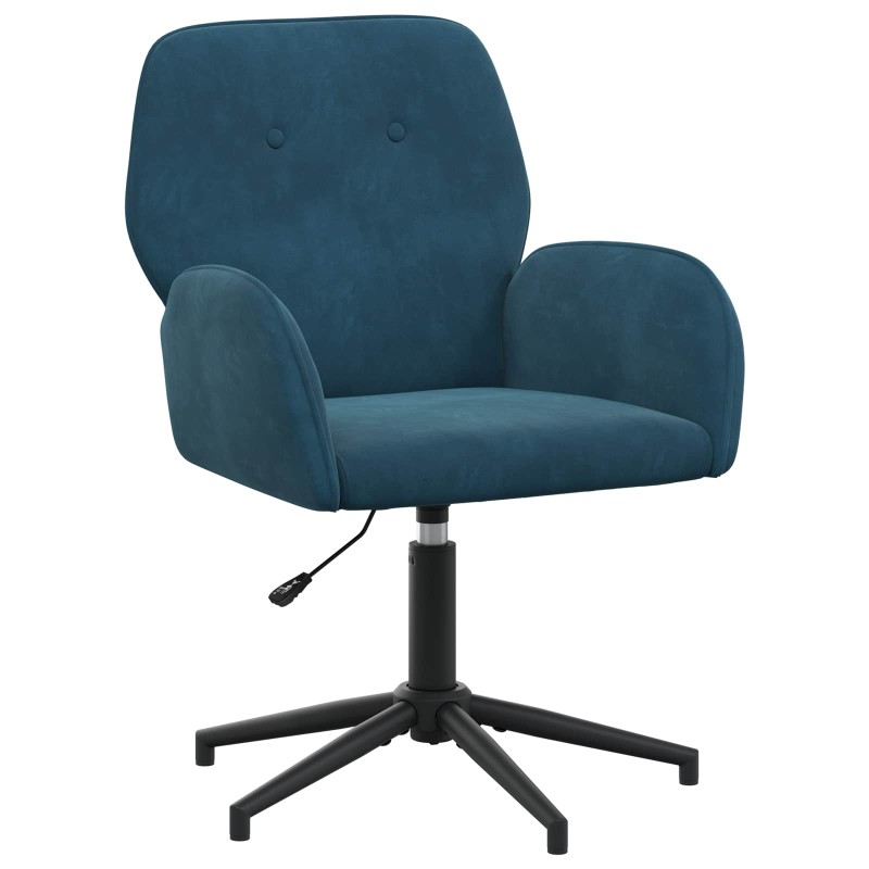 vidaXL Γυροσκοπική Καρέκλα Γραφείου 54 x 55 x 90 εκ Μπλε Βελούδο