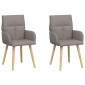 vidaXL Καρέκλες φαγητού 2 τμχ. Ύφασμα Taupe 60 x 56 x 96 εκ