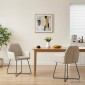 vidaXL Καρέκλες φαγητού 2 τμχ. Βελούδο Κρεμ 55 x 50 x 84 εκ.