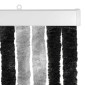 vidaXL Κουρτίνα εντόμων Chenille Γκρι και Μαύρο 90 x 200 cm 100% PP