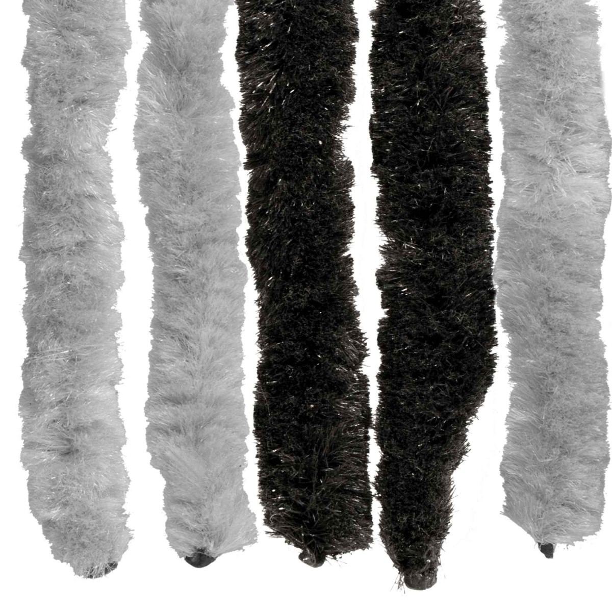 vidaXL Κουρτίνα εντόμων Chenille Γκρι και Μαύρο 100 x 220 cm 100% PP