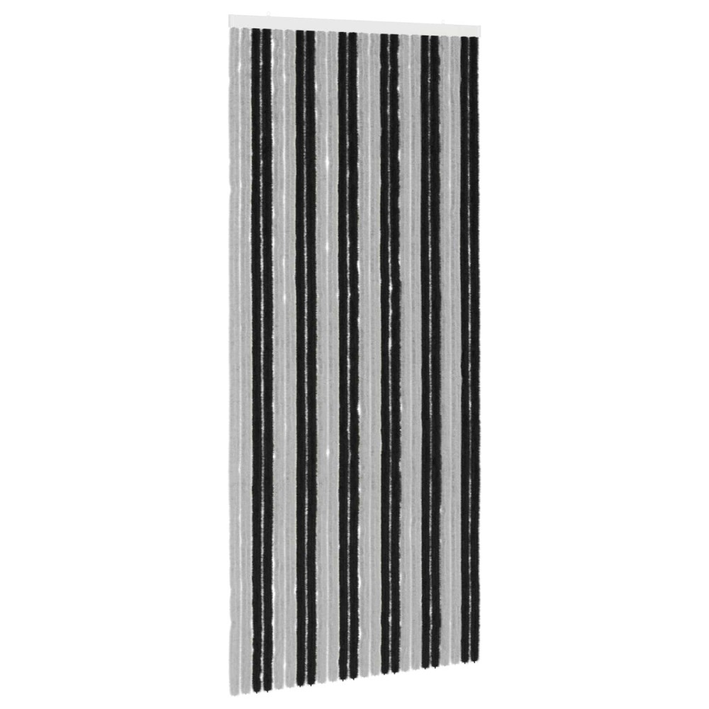 vidaXL Κουρτίνα εντόμων Chenille Γκρι και Μαύρο 100 x 230 cm 100% PP