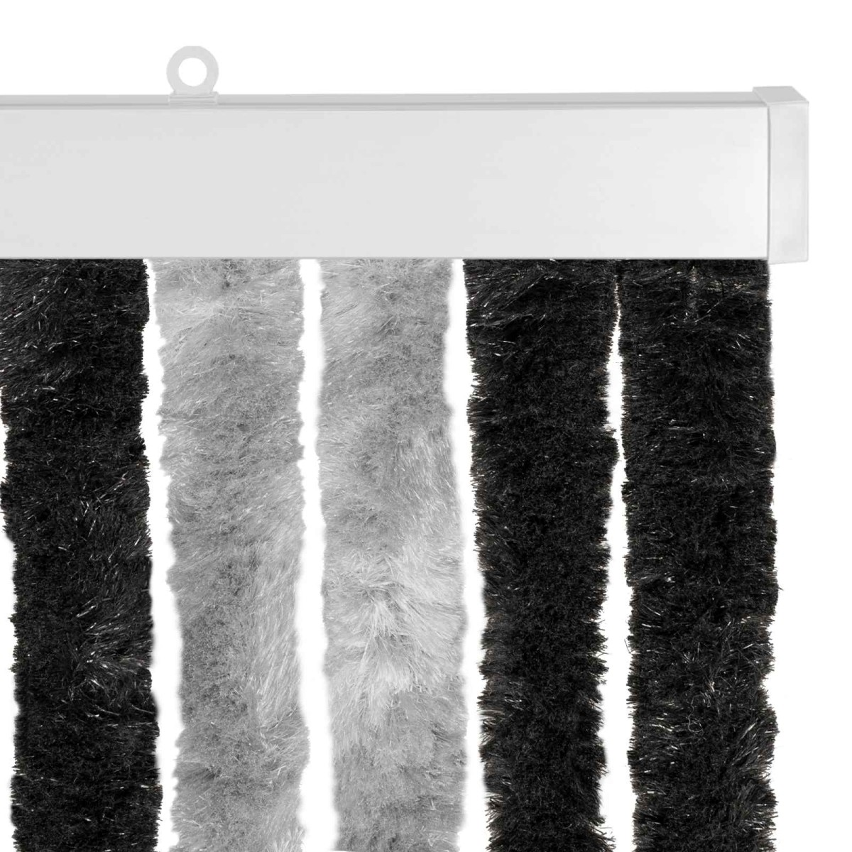 vidaXL Κουρτίνα εντόμων Chenille Γκρι και Μαύρο 118 x 220 cm 100% PP