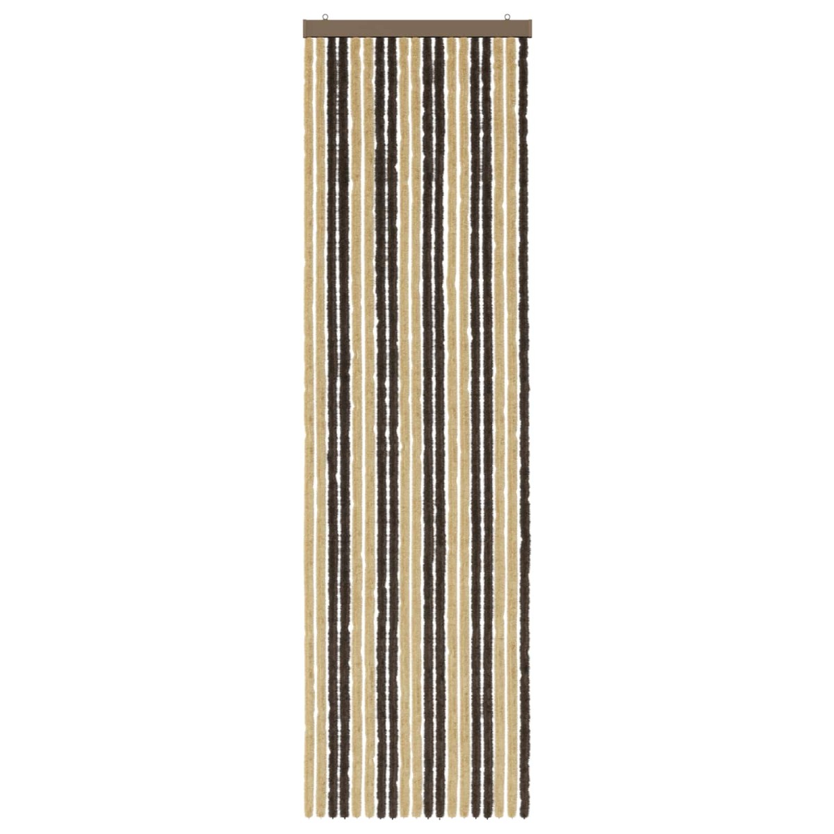 vidaXL Κουρτίνα εντόμων Chenille Σκούρο καφέ και μπεζ 56 x 200 cm