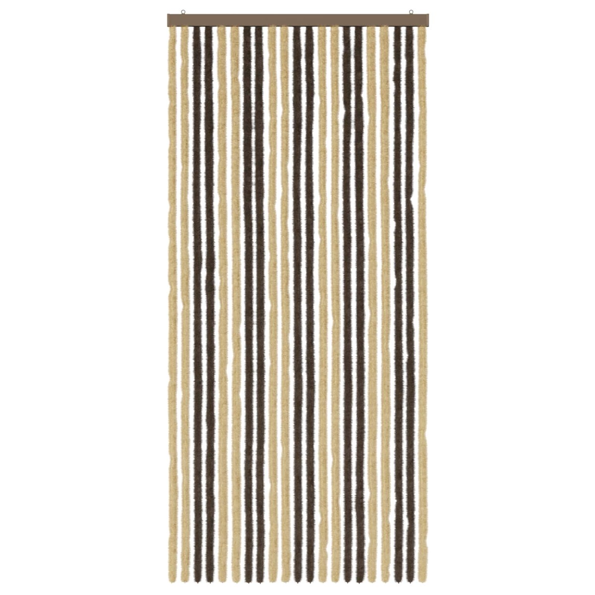 vidaXL Κουρτίνα εντόμων Chenille Σκούρο καφέ και μπεζ 90 x 200 cm
