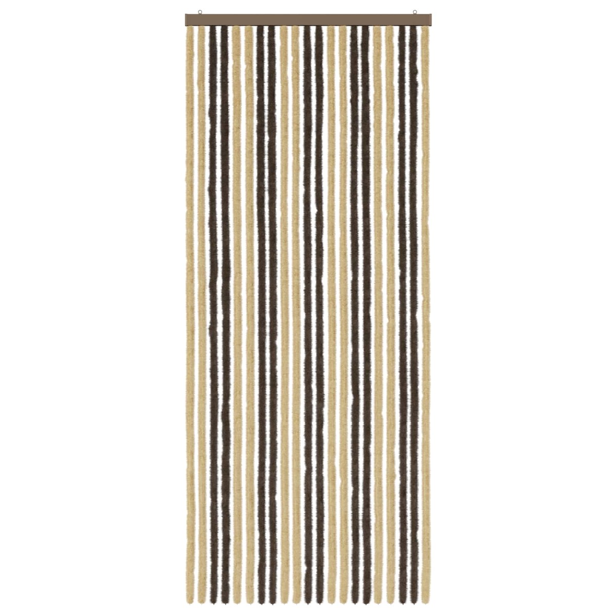 vidaXL Κουρτίνα εντόμων Chenille Σκούρο καφέ και μπεζ 90 x 220 cm