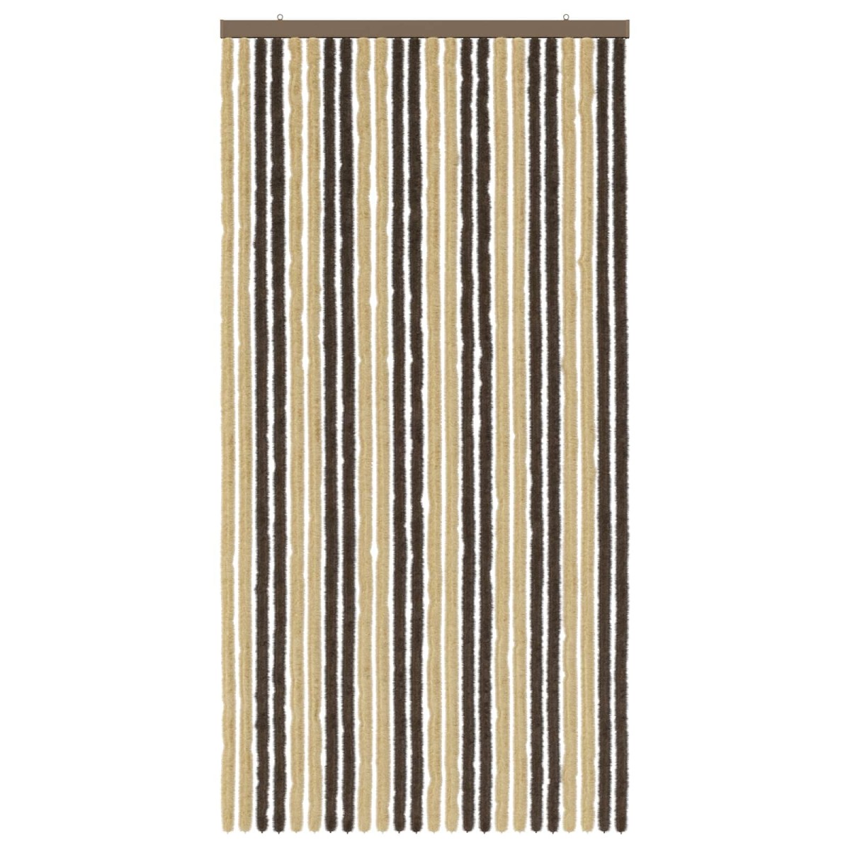 vidaXL Κουρτίνα εντόμων Chenille Σκούρο καφέ και μπεζ 100 x 200 cm
