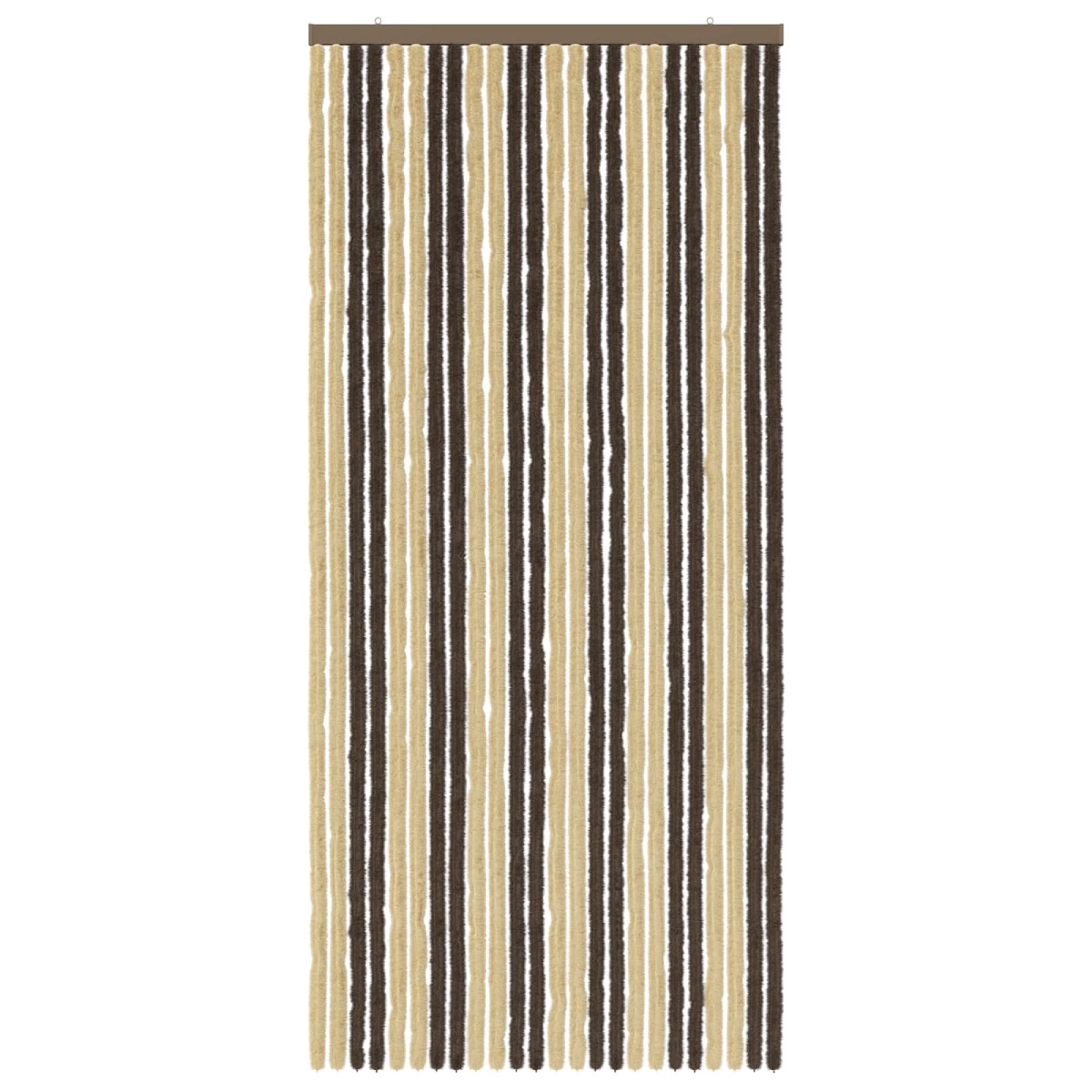 vidaXL Κουρτίνα εντόμων Chenille Σκούρο καφέ και μπεζ 100 x 220 cm