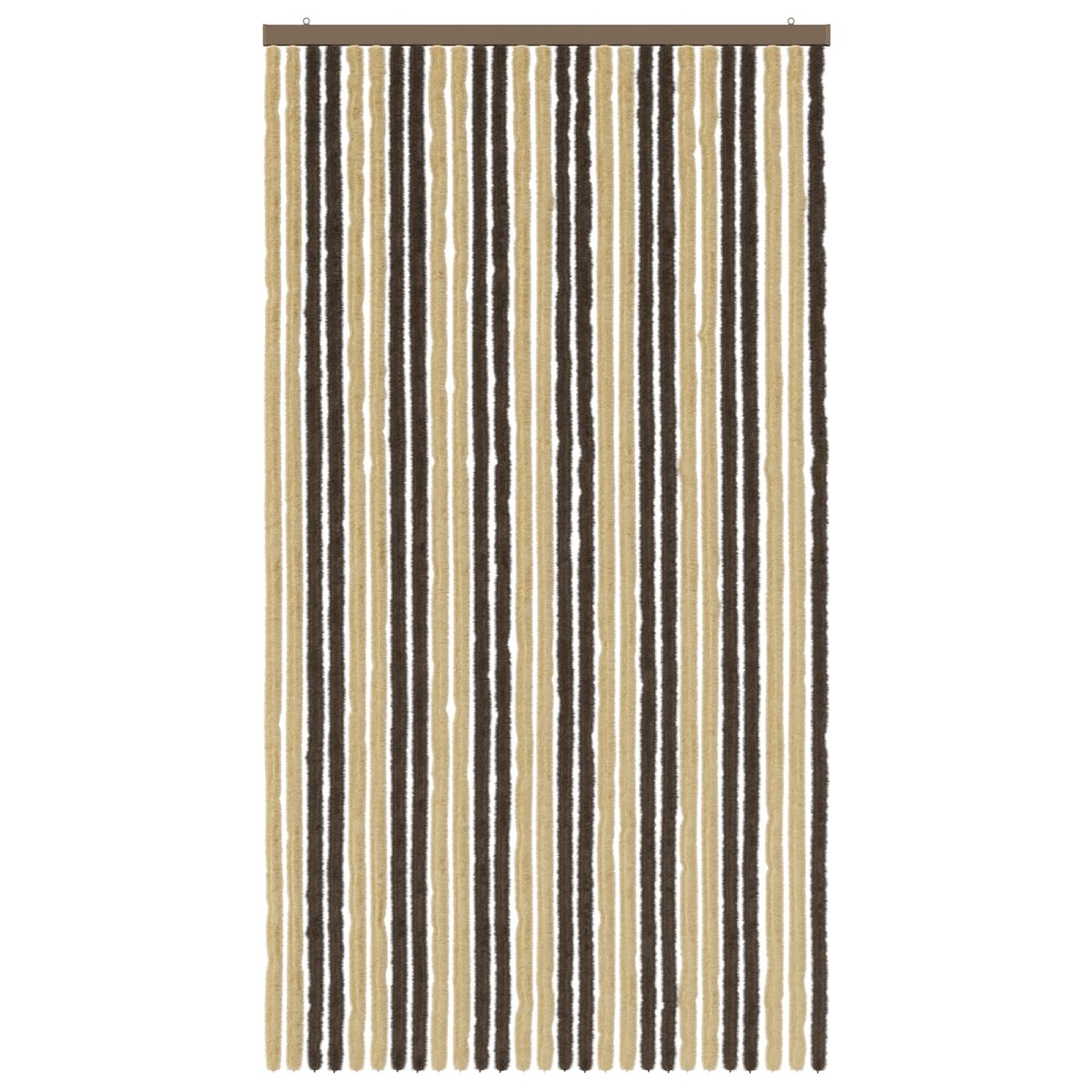 vidaXL Κουρτίνα εντόμων Chenille Σκούρο καφέ και μπεζ 118 x 220 cm