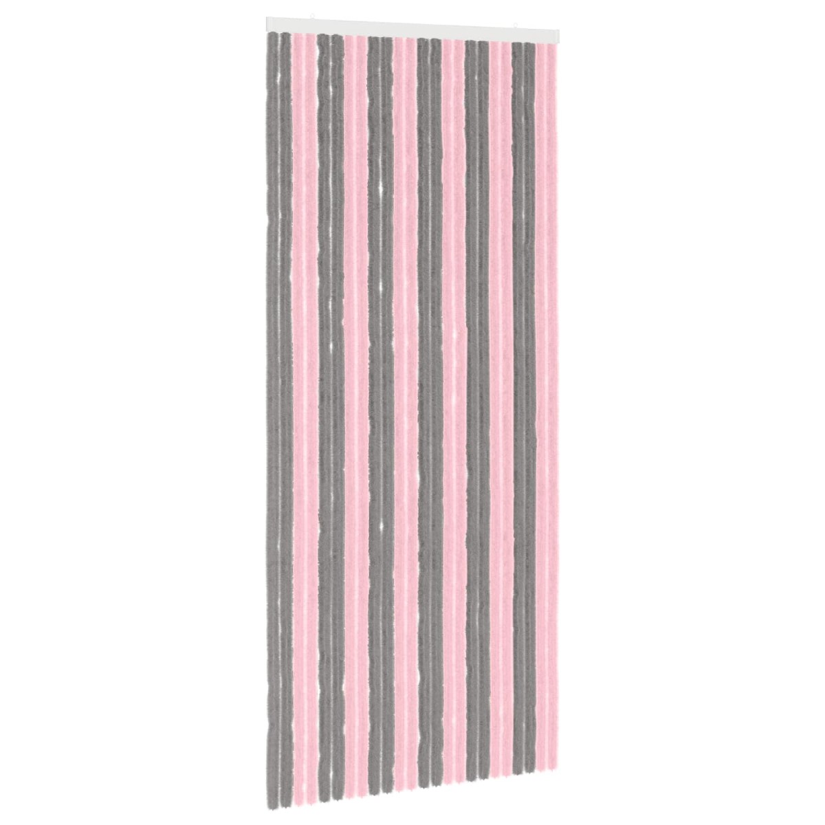 vidaXL Κουρτίνα εντόμων Chenille Ασημί Γκρι και Ροζ 100 x 230 cm