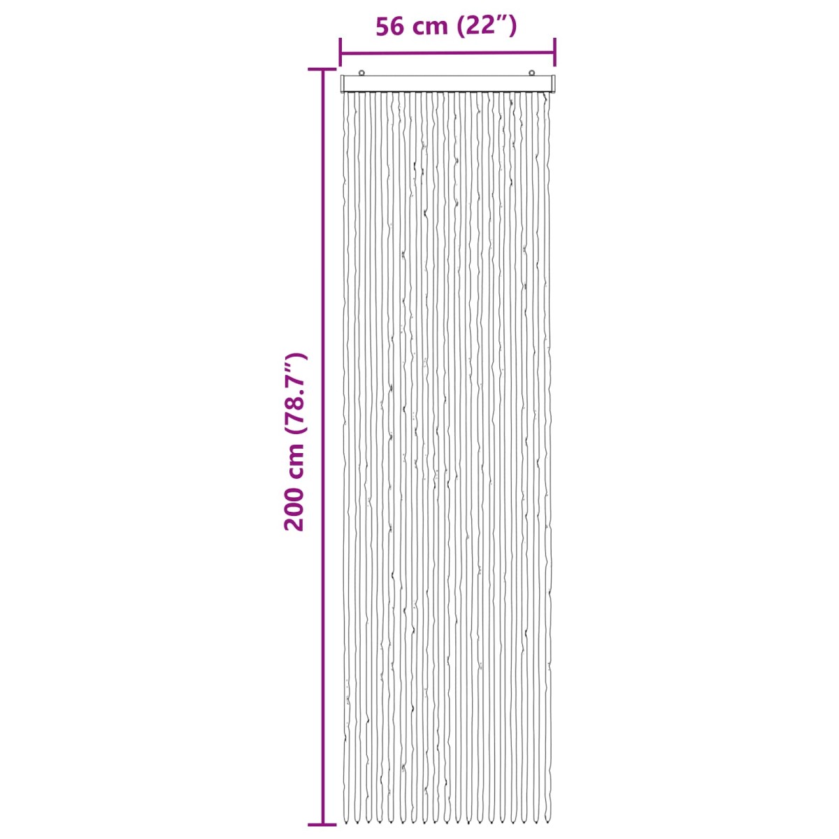 vidaXL Κουρτίνα εντόμων Chenille Καφέ και μπεζ 56 x 200 cm 100% PP