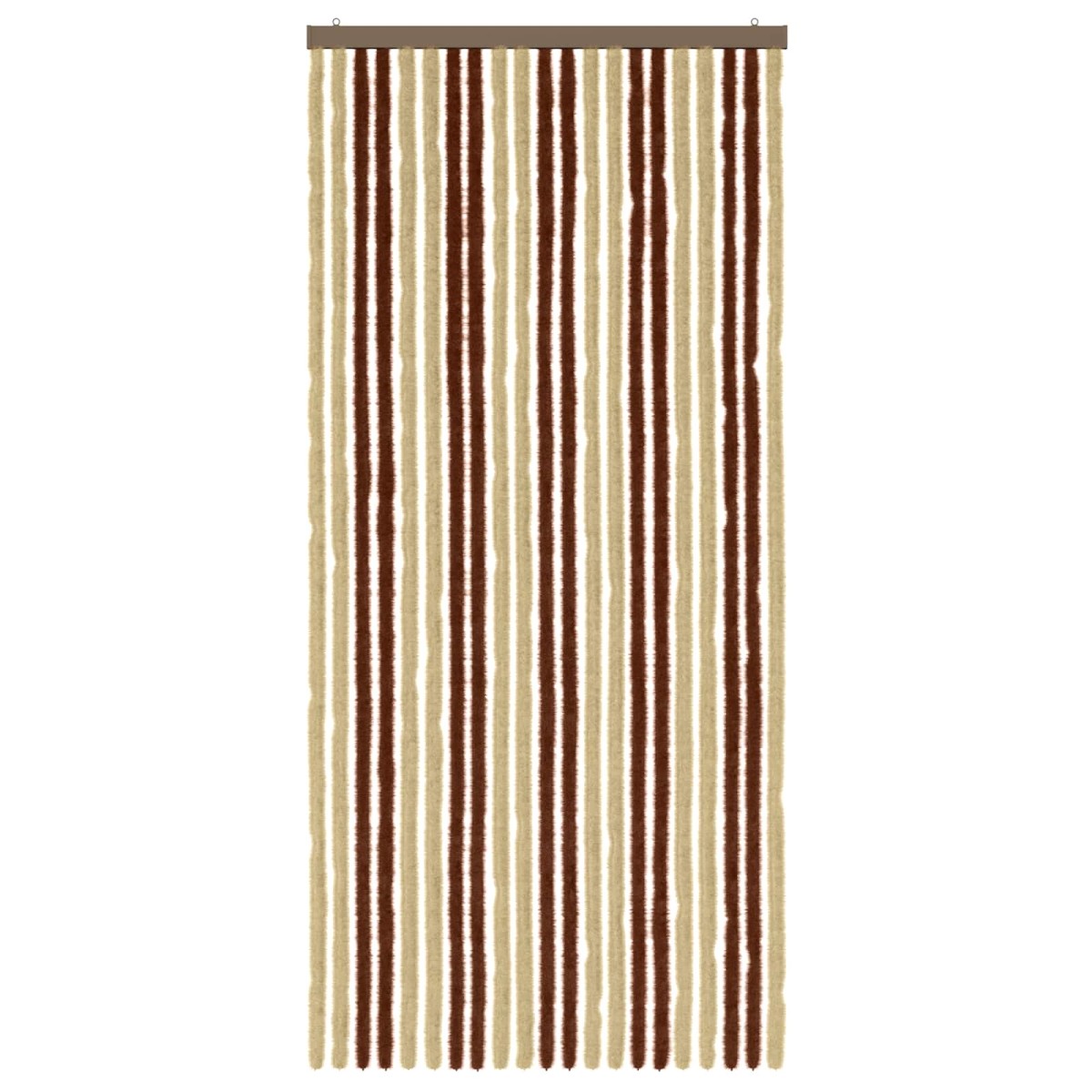 vidaXL Κουρτίνα εντόμων Chenille Καφέ και μπεζ 90 x 200 cm 100% PP