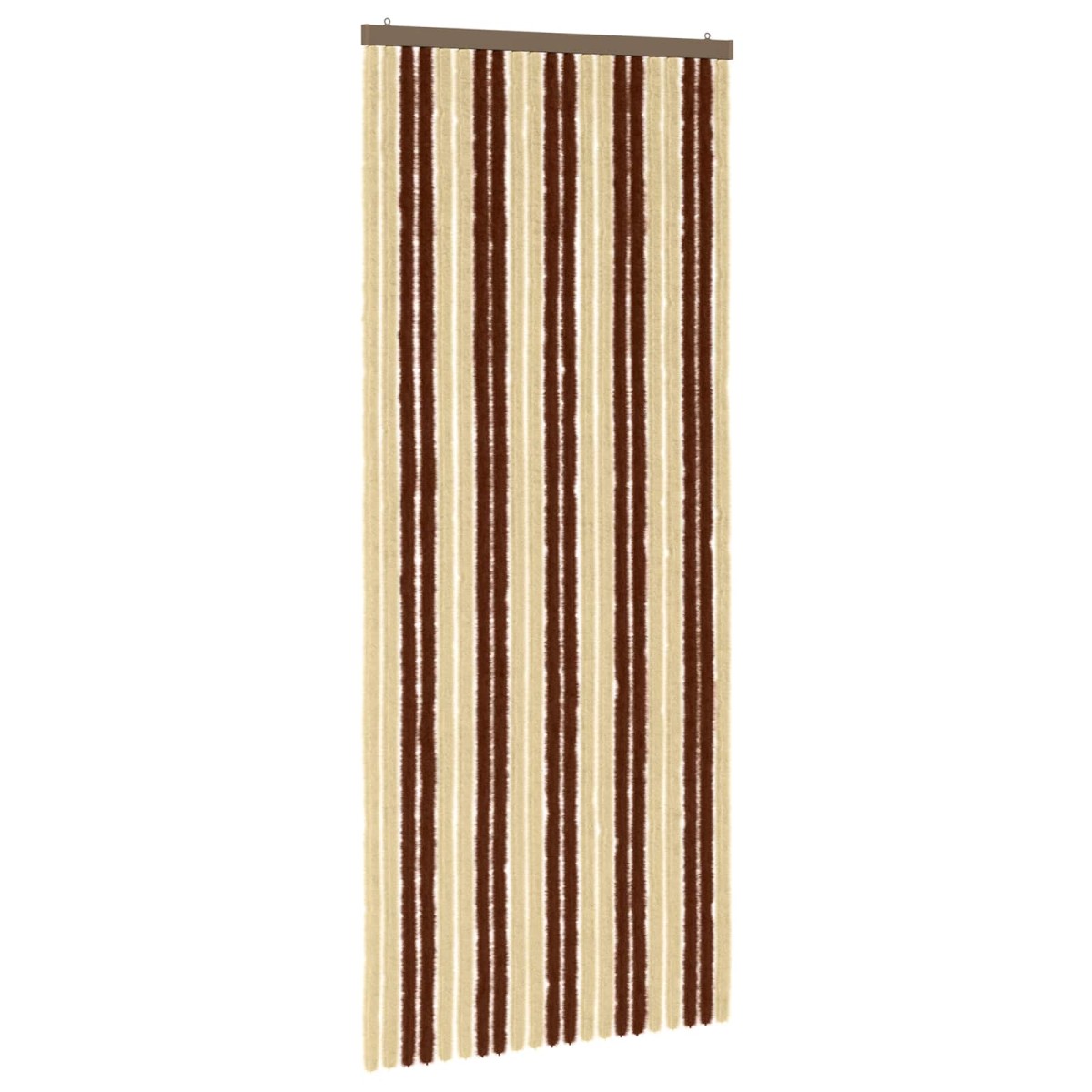 vidaXL Κουρτίνα εντόμων Chenille Καφέ και μπεζ 90 x 220 cm 100% PP