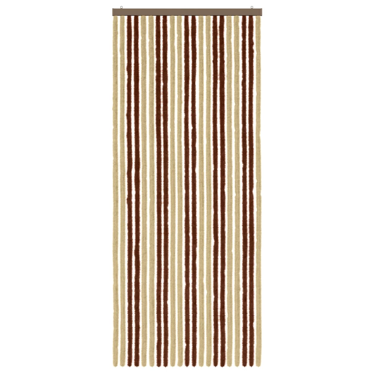 vidaXL Κουρτίνα εντόμων Chenille Καφέ και μπεζ 90 x 220 cm 100% PP