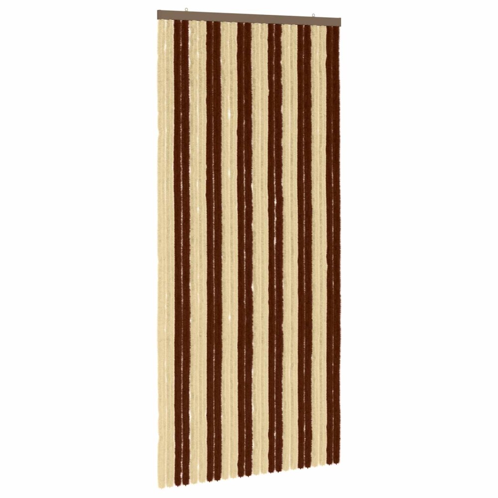 vidaXL Κουρτίνα εντόμων Chenille Καφέ και μπεζ 100 x 220 cm 100% PP